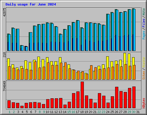 Daily usage for June 2024