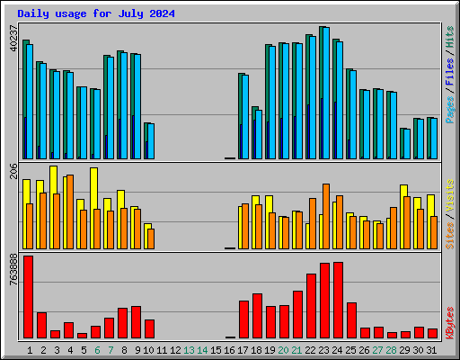 Daily usage for July 2024