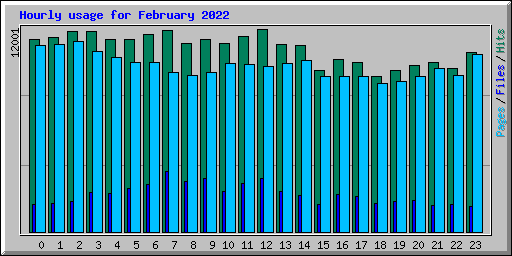 Hourly usage for February 2022