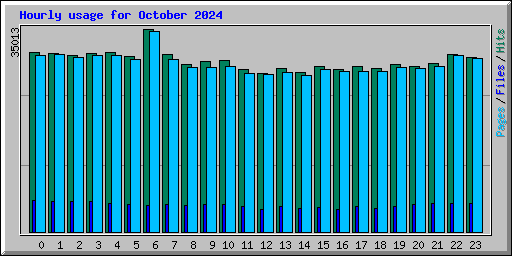 Hourly usage for October 2024