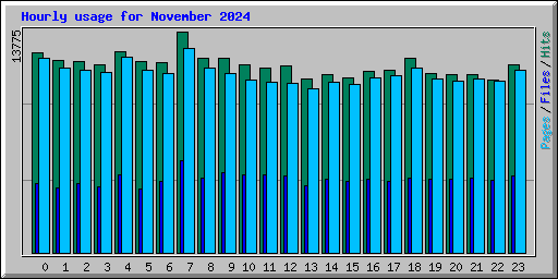 Hourly usage for November 2024