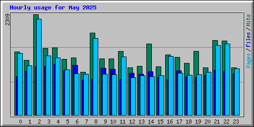 Hourly usage for May 2025