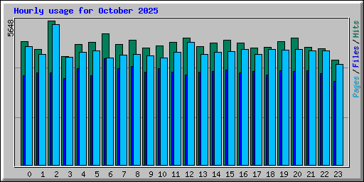 Hourly usage for October 2025