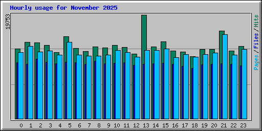 Hourly usage for November 2025