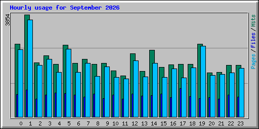 Hourly usage for September 2026